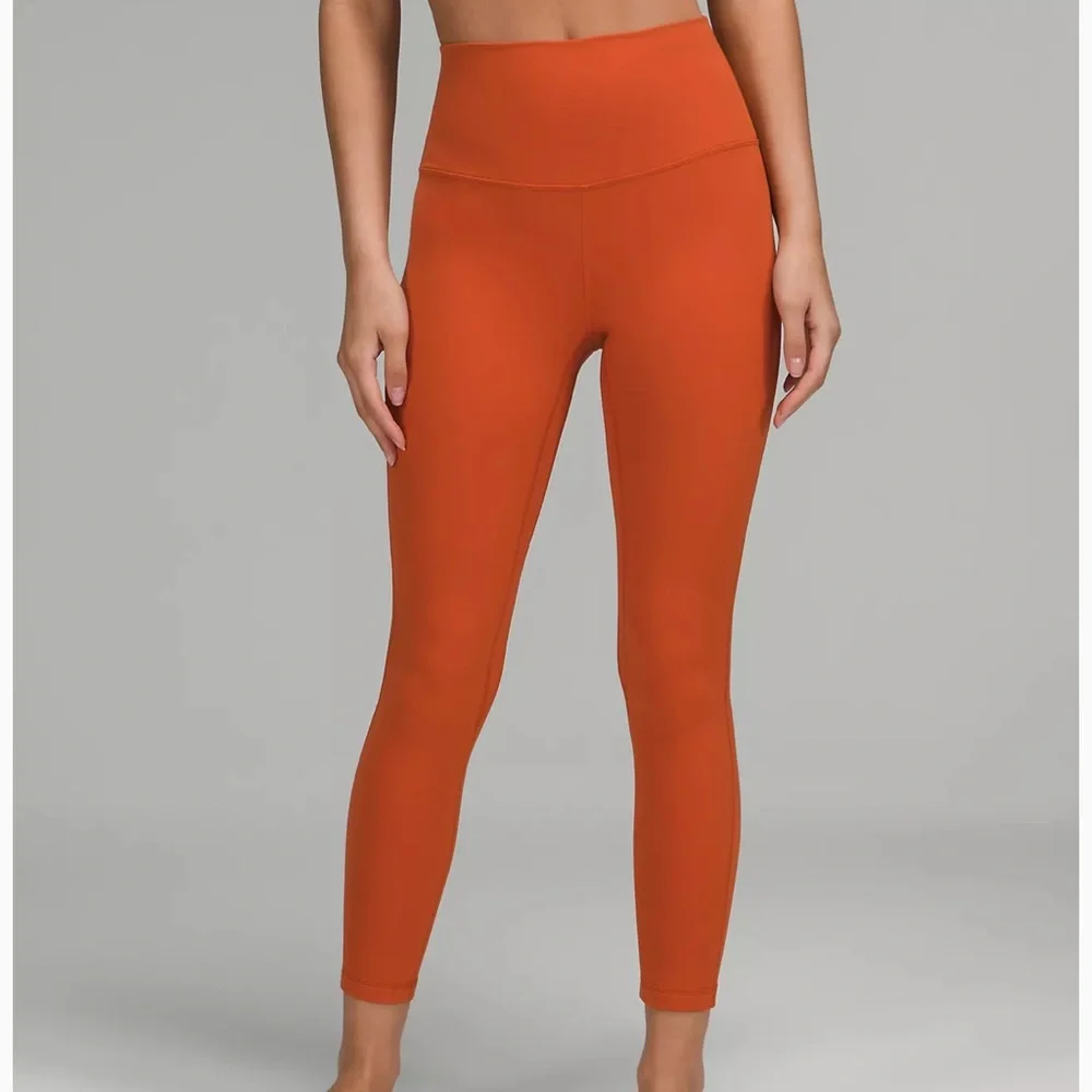 Lululemon Align Crop 23 Sz 6 Canyon Orange Leggings Halloween Fall Workout Pants - Picture 6 of 7